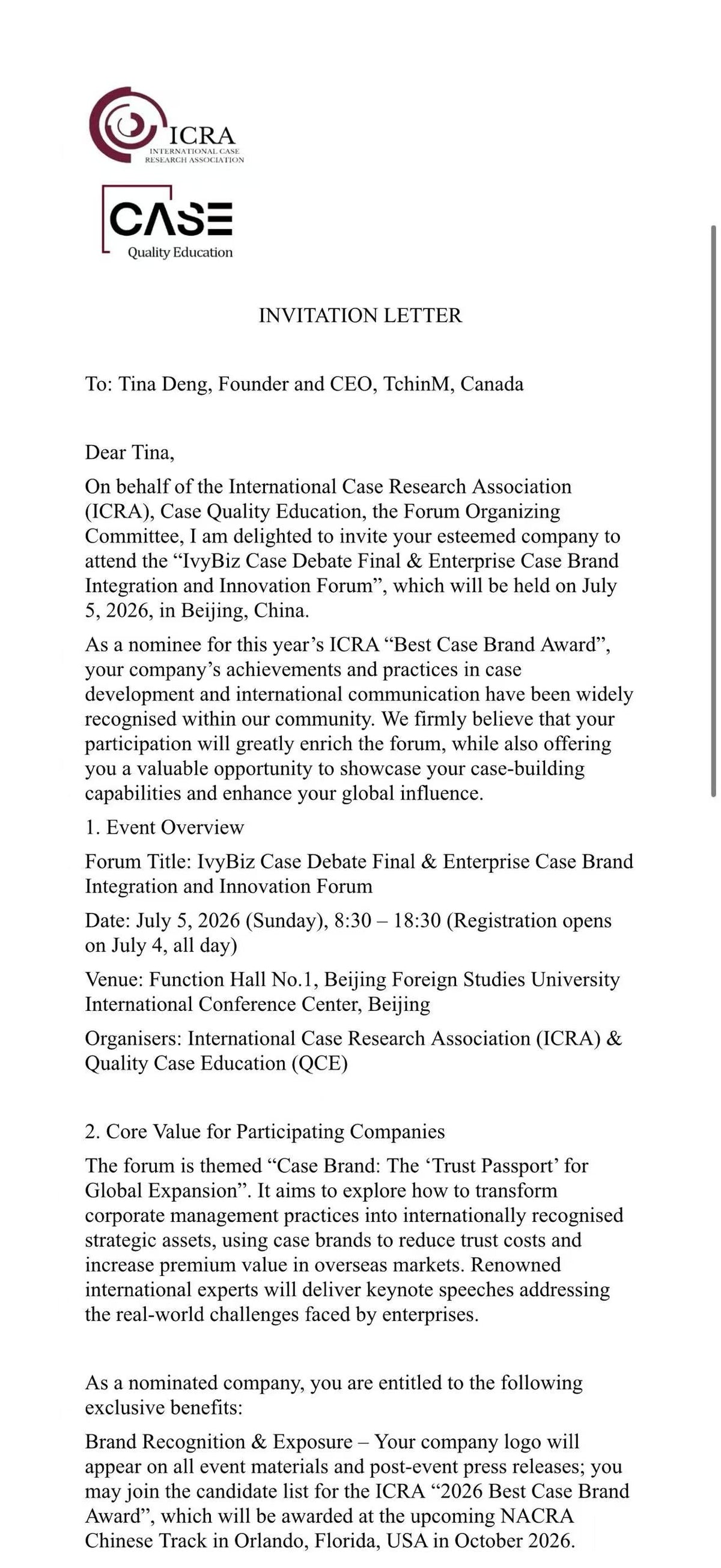 TchinM青慕受邀參加 ICRA CASE SEARCH 大會 並且和印度尼西亞駐加總領事會面